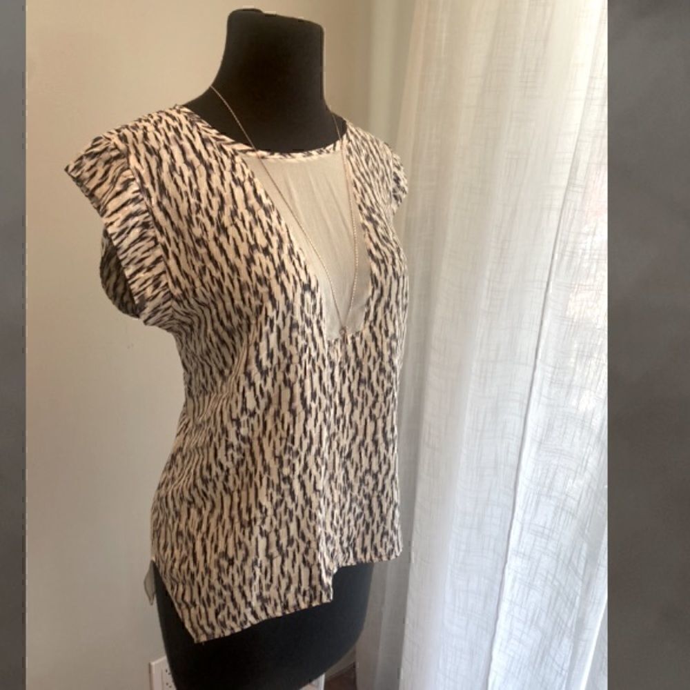 Rebecca Taylor Mirage Cap Sleeve Silk Shell - Picture 13 of 16